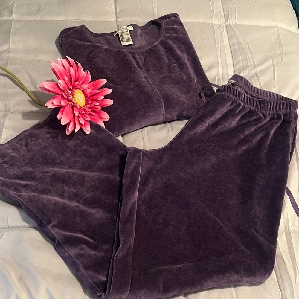 ANNE LEWIN NEW YORK VELOUR LOUNGE SET SIZE MEDIUM